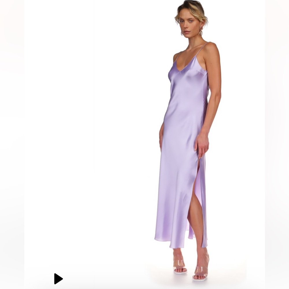 Dannijo Pink Silk Maxi Slip Dress Bias Cut L - Picture 5 of 15